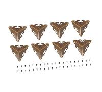 SHINEOFI 2 Ensembles Coins Vintage pour Boîte Accessoires Décoratifs De Mobilier Protection des Angles De Bronze 8 Pièces * 2