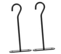 SHINEOFI 2 Ensembles Crochets Plafond pour Plantes Fer Forgé Noir Supports Suspendus Multifonctions pour Jardinières Décoration Murale Intérieure et Extérieure