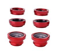 SHINEOFI 2 Ensembles Kit de Lentilles Clip pour Smartphone Ensemble Objectif Fish Eye Macro et Angle avec Clip Pratique Agrandissement Microfibre Compatible Téléphone et Tablette