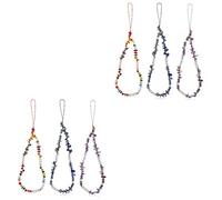 SHINEOFI 2 Ensembles Lanières De Téléphone Avec Et Perles Artificielles De Accessoires De Décoration Pour Téléphone Clé Pour Et Utilisation Pratique 3 Pièces * 2
