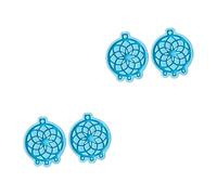 SHINEOFI 2 Ensembles Moules À Carillons Éoliens DIY Porte-Clés En Argile Porte-Clés Mignon Porte-Clés Doré Plateaux De Moulage D'Attrape-Rêves Moules À Pendentifs Pour 2 pièces * 2
