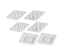 SHINEOFI 2 ensembles Moules Silicone pour Bougies Forme de Pyramide de Moulages Géométriques pour Tealights pour Résine DIY Décorations de Mariage et Fêtes