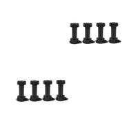 SHINEOFI 2 Ensembles Pieces De Canapé Réglables Ajustable Jambes De Canapé Pieds Colonne Montante Niveleur De Jambe Jambes pour Le Canapé Jambe Réglable Noir Plastique 4 Pièces * 2