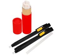 SHINEOFI 2 ensembles Stylo Marqueur Craie Invisible pour Cuir Lot de Crayons Tailleur Ergonomiques Résistants et Effaçables Accessoires Couture pour Tissus et Vêtements