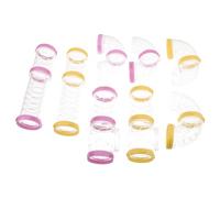 SHINEOFI 2 Ensembles Tunnel Transparent en Plastique pour Cage à Hamster et Cochons d'Inde, Tube Flexible pour Agrandir l'espace de Vie, pour Jeux en Cage