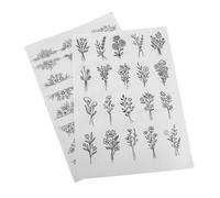 SHINEOFI 2 Feuilles de Papier Soluble à l'eau Noire Motifs Broderie Boho pour Projets D'embroidery DIY, Matériel Non Tissé Adapté aux Techniques de Broderie