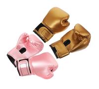 SHINEOFI 2 Paires Moufles de Boxe pour Garçon et Filles en Cuir PU Mousse | Tout-petits et Jeunes Débutants, Entraînement Familial, Style Mignon et Brillant
