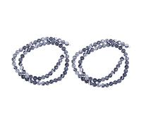 SHINEOFI 2 Perles De Malachite Noire Pour Bracelets Perles Noires Et Blanches Forme Naturelle Perles D'Espacement En Vrac Perles De Bijoux Perles Numérotées Perles De Charme
