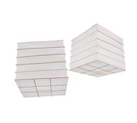 SHINEOFI 2 Pièces Abat-jour Papier Pliable Carré Lot de Abat-jour Lanternes Japonaises pour Lampes sur Pied Plafonniers et Suspensions Design Chinois Élégant Léger