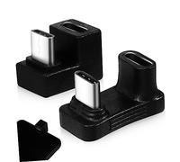 SHINEOFI 2 Pièces Adaptateur USB Shaped Adaptateur Angulaire Type C Male Femelle pour Ordinateur Portable et Tablette Connectivité Pratique et Portable