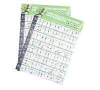 SHINEOFI 2 Pièces Affiche D’entraînement Élastique, 22, 6x16, 9 Pouces | Guide Illustré Salle de Sport à Domicile Double Face Plastifié , pour Débutants et Passionnés de Fitness