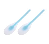 SHINEOFI 2 Pièces Applicateur Polyvalente Bleu en Tpe Toucher Crème Dos de Douc Utilisation Appliquer Lotion et Soins Corporels Facilement