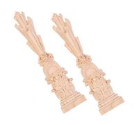 SHINEOFI 2 pièces Applique Bois Sculpté Décoration Murale Classique pour Meubles Portes Armoire et Cheminée Ornements Décoratifs Européens Élégants