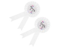 SHINEOFI 2 pièces Badges Mommy and Daddy to Be avec Ruban Décorations pour Fête Révélation de Épingles Corsage pour Shower Accessoires de Célébration Future Maman et Papa