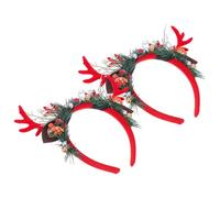 SHINEOFI 2 Pièces Bandeau Accessoire de Tête Festif Cerf Mignon Style Forêt de Noël pour Décoration de Fête et Costume
