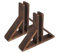 SHINEOFI 2 pièces Base de Poteau de Clôture Bois Massif pour Jardin et Pelouse Support Stable avec Fixation Lot de Bases Durables pour Petite Clôture Intimité Extérieure