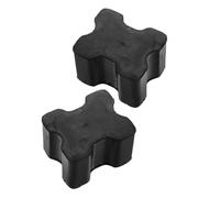 SHINEOFI 2 Pièces Bloc de Rehausse de Ressort en Caoutchouc Noir pour | Répartition Uniforme Charge, Isolation Vibratoire, Protection les Chocs, Montage Simplifié