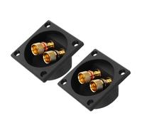 SHINEOFI 2 pièces Boîte de pour Enceinte Cuivre Pur Borne à Ressort pour Câble Haut-Parleur Compatible Subwoofer Installation Facile et Stable pour Audio Voiture et Home Cinéma