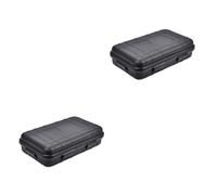 SHINEOFI 2 Pièces Boîte de Rangement étanche Camping Mallette à Outils électriques de Plein air boîte de Survie Cas étui Rigide étanche étui de Rangement étanche boîtier étanche Noir