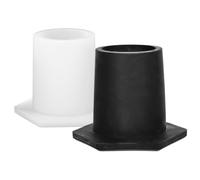 SHINEOFI 2 pièces Bouchons de Trou Parasol Silicone Antidérapants pour Table de Terrasse Protection et Facile à Installer Compatible Plupart des Plateaux de Parasol Noir et Blanc