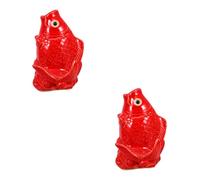 SHINEOFI 2 Pièces Bouchons Décoratifs de Boulons de Toilettes Capuchons de Fixation pour Toilettes Design Élégant de Carpe pour Cacher Boulons Rouillés