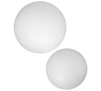 SHINEOFI 2 Pièces Boules de Mousse Polystyrène Blanches, Rondes, pour | Surface Lisse et Peignable, Légère à Manipuler, Conserve Sa Forme, Suspendre Facilement