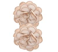 SHINEOFI 2 Pièces Breloques de Chaussures Fleur Rose, Amovibles | Tissu Léger, Style Polyvalent, Décoration Scintillante, pour Mariage D’hiver, Talons et Cérémonies