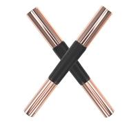 SHINEOFI 2 Pièces Brosse à Lèvres en Silicone Double Embout, Pinceau Applicateur en Silicone, Manche en Bois, Noir, Portable, Capuchon Protecteur, pour Rouge à Lèvres et Correcteur, Usage