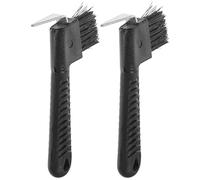 SHINEOFI 2 pièces Brosse de Toilettage Équine avec Cure-pied Robuste pour Nettoyage des Sabots de Chevaux Ânes et Chèvres Outil Professionnel pour Entretien Équestre Couleur Aléatoire