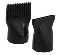 SHINEOFI 2 Pièces Buse de Sèche-cheveux Résistant à Haute Température en Plastique Noir, Embout Concentrateur Plat Étroit avec Peigne pour Coiffage à Domicile Voyage