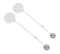 SHINEOFI 2 Pièces Câble Anti-perte Rétractable en Acier Verrouillage Automatique, Longueur 1m, Design Antivol pour Appareils Électroniques et Événements Extérieurs, Couleur Blanc