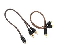 SHINEOFI 2 Pièces Câble Audio Voiture Cuivre Pur Câble Diviseur Stéréo Mâle vers Femelle Transmission Stable sans Bruit Connecteur Audio Vidéo pour Amplificateur