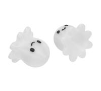 SHINEOFI 2 Pièces Cache-vis de Toilette en Pla Blanc Motif Pieuvre Phosphorescent, Décoration Unique pour Salle de Bain, Nettoyage Facile, pour Usage Domestique