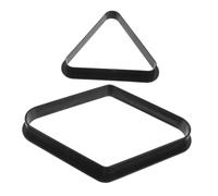 SHINEOFI 2 Pièces Cadre de Triangle de Billard Noir en Plastique | Formes Triangle et Diamant, Surface Adhérente, Usage Maison et Entraînement Jeunesse