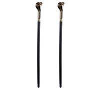 SHINEOFI 2 Pièces Canne de Cosplay Accessoire de Costume, Serpent Dorée | Plastique, Tête de Serpent Sculptée, Style Punk, Décor Théâtral pour Halloween et Spectacles