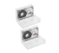 SHINEOFI 2 pièces Cassette Audio Vierge Mini Portable Lot de Cassettes pour Enregistrement Vocal Interviews Musique et Apprentissage Linguistique