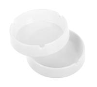 SHINEOFI 2 pièces Cendrier Plastique Blanc Incassable pour Intérieur et Extérieur Volume Facile à Nettoyer Résistant Chaleur Design Moderne pour Maison Bureau et Terrasse