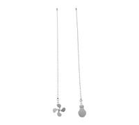 SHINEOFI 2 Pièces Chaîne de Tirage Forme Gourde Élégante en Alliage de Zinc Argenté Installation Facile pour Fête Estivale pour Ventilateur de Plafond et Lampe Suspendue la Maison Bureau