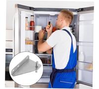 SHINEOFI 2 pièces Charnières de Porte pour Réfrigérateur Acier Inoxydable Accessoires Détachés pour Congélateur et Freezer Installation Facile