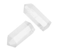 SHINEOFI 2 Pièces Colonne Hexagonale Cristal Naturel Polie Experte et Bureaux Structure à Six Faces Élégante Améliore Le Flux et Décore avec Raffinement