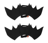 SHINEOFI 2 Pièces Costume Ailes de Chauve-Souris pour Animaux de Compagnie avec Cloche Citrouille, Facile à Porter en Feutre Noir, pour Halloween et Événements Festifs