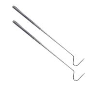 SHINEOFI 2 pièces Crochet de Capture de Serpent Inoxydable Télescopique Outil pour Manipulation Sécurisée des Reptiles Lot de Crochets Extensibles Ergonomiques