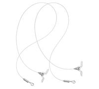 SHINEOFI 2 Pièces Crochet De Levage Attache En Fil D'acier Crochet De Corde De Lampe De Corde Longe Enroulée En Fil D'acier Câble Métallique Acier Inoxydable