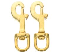 SHINEOFI 2 pièces Crochets Pivotants Laiton pour Porte Clés DIY Mousquetons Résistants et Durables Accessoires Pratiques pour Porte Ceinture