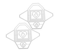 SHINEOFI 2 Pièces Die Cuts Enveloppe Cœur Acier Au Pochoirs Découpe Métal pour Scrapbooking Cartes DIY Albums et Embossage Créatif