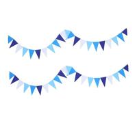 SHINEOFI 2 Pièces Drapeau de décoration de fête fanion de décoration de parti fanions d'anniversaire banderoles bannière drapeaux banderole triangle bannière pour la fête tissu non tissé