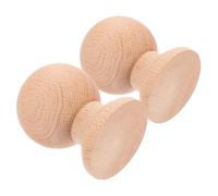 SHINEOFI 2 pièces Finials Bois Massif Rondes Embouts Décoratifs Non Finition pour Meubles Poteaux de Lit et Tringles à Rideaux Support et Design Artistique pour Décoration Intérieure