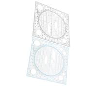 SHINEOFI 2 Pièces Gabarits de Traçage Multi Fonctionnels pour Dessin Règle Géométrique Gabarits Ellipse Outils de Mesure pour Artistes et Architectes