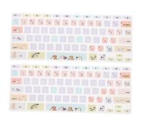 SHINEOFI 2 Pièces Housse de Clavier pour Protection Décorative Poussière avec Motif Cartoon de Chaton Compatible avec HP