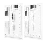 SHINEOFI 2 Pièces Jauge de Comparaison de Fissures Transparente 8cm en | Contrôle Qualité, Détection de Transparence, Mesure de Largeur de Ligne, Finition Mate, pour Carte D'identité